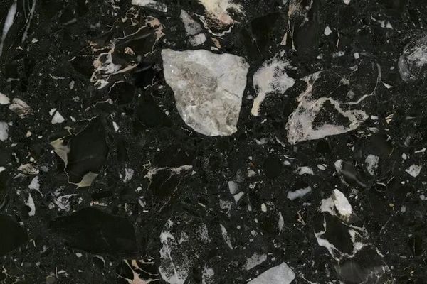 Terrazzo Nero Portoro, Honed-Polished, töötasapind